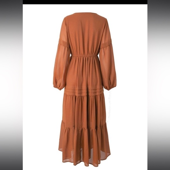 Rusttydustty Lantern Sleeve Flippy Hem Dress size large * - Picture 4 of 16